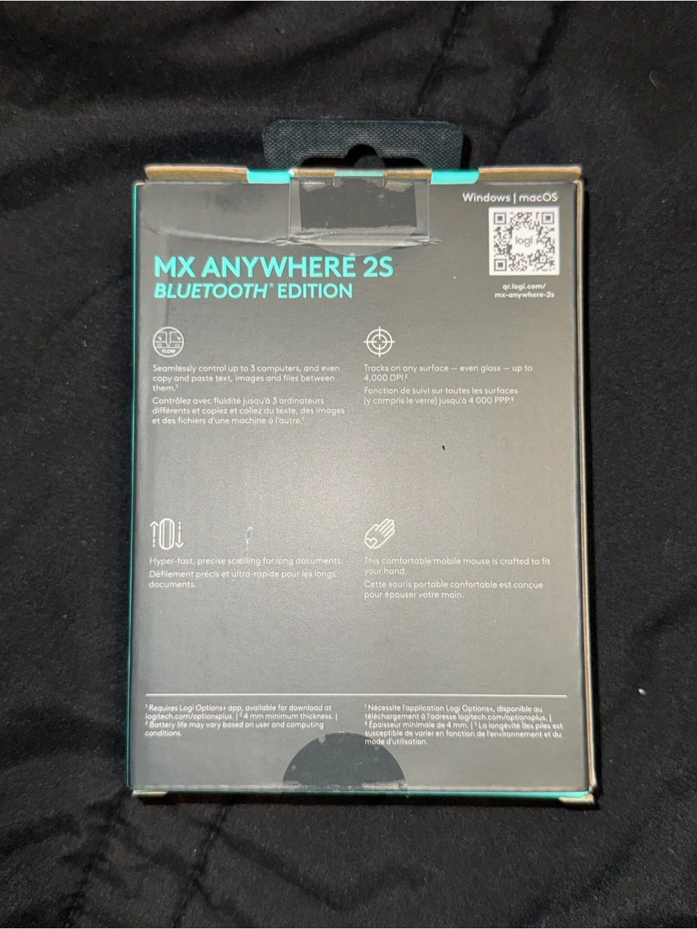 Logitech MX Anywhere 2S Bluetooth Edition Mouse - Black